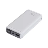 Bix PB204 20000mAh USB-A 22.5W ve Type-C PD 20W Çift Çıkışlı LED Ekranlı Powerbank Beyaz thumbnail 3