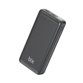 Bix PB204 20000mAh USB-A 22.5W ve Type-C PD 20W Çift Çıkışlı LED Ekranlı Powerbank Siyah thumbnail 1