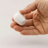 Merkür 10lu Düğme Kulp Beyaz Renk Mobilya Mutfak Dolap Dolabı Çekmece Kulpu Plastik Tek Vidalı Set thumbnail 3