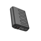 Bix TPB15 10000mAh PD 20W USB-C ve USB-A QC 3.0 Çift Portlu 22.5W Süper Hızlı Şarj Destekli ve Dijital Ekranlı Mini Powerbank Siyah thumbnail 8