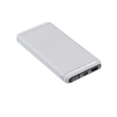 Bix BXPB107 10000mAh 20W PD Type-C ve USB-A QC 22.5W Çift Çıkışlı LED Ekranlı Hızlı Şarj Powerbank Beyaz thumbnail 3