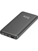 Bix BXPB107 10000mAh 20W PD Type-C ve USB-A QC 22.5W Çift Çıkışlı LED Ekranlı Hızlı Şarj Powerbank Siyah thumbnail 2