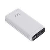 Bix PB204 20000mAh USB-A 22.5W ve Type-C PD 20W Çift Çıkışlı LED Ekranlı Powerbank Beyaz thumbnail 2