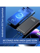 Bix PB204 20000mAh USB-A 22.5W ve Type-C PD 20W Çift Çıkışlı LED Ekranlı Powerbank Siyah thumbnail 6