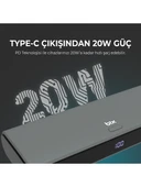 Bix PB203 20000mAh SCP 22.5W USB Çift Çıkışlı Dijital Ekranlı Portatif Powerbank Gri thumbnail 8