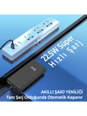 Bix BXPB107 10000mAh 20W PD Type-C ve USB-A QC 22.5W Çift Çıkışlı LED Ekranlı Hızlı Şarj Powerbank Siyah thumbnail 5