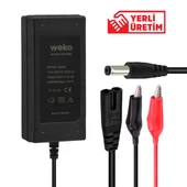 Weko 12.6 Volt - 3 Amper 5.5*2.5 + Krokodil Uçlu Ledli Yerli Üretim Masaüstü Şarj Adaptörü - 1