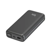 Bix PB204 20000mAh USB-A 22.5W ve Type-C PD 20W Çift Çıkışlı LED Ekranlı Powerbank Siyah thumbnail 3