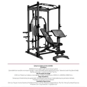 Voit 3918 Smith Machine Çok Fonksiyonlu Ağırlık Çalışma İstasyonu – Bench, Barfiks, Lat Pulldown, Pec Fly, Squat, Preacher Curl - 3