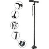 Hareketli Led Işıklı Katlanır Baston - 1