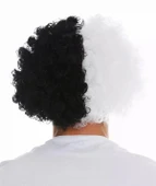 Siyah Beyaz Kıvırcık Afro Bonus Peruk Taraftar Bonus Saç - 2
