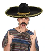 Sombrero Meksika Şapkası Mariachi Altın Şeritli Yetişkin Boy thumbnail 4