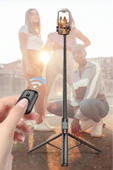 C10 Çok Amaçlı Tripod Kumandalı Selfie Çubuğu 183 Cm Siyah - 5