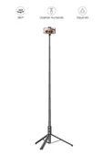 C10 Çok Amaçlı Tripod Kumandalı Selfie Çubuğu 183 Cm Siyah - 6