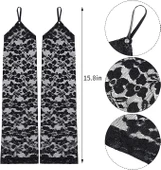 Parmak Askılı Zarif Gece Şıklığı Dantel Eldiven 40 Cm thumbnail 4