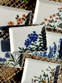 Porland Flower Garden 6 Kişilik Kare Pasta Tabağı 18x13CM 04PPO000225 - 1