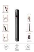 C10 Çok Amaçlı Tripod Kumandalı Selfie Çubuğu 183 Cm Siyah - 1