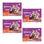 Pouch Sos Içinde Sığırlı ve Tavuklu Yavru Kedi Konservesi 85 gr 4'lü x 4 Adet - 1