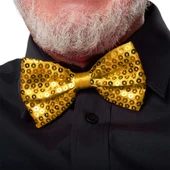 Gece Işıltısı Altın Payetli Pullu Papyon 7x2 Cm thumbnail 1