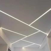 LED Kanal Profil Alüminyum Sıva Altı Kasa 1 Metre 2185 SA 40x48mm Opak Pleksi Yan Kapak ve Yay Dahil - 6