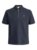 Jack Jones Bluceron Regular Fit Fermuarlı Erkek Polo Yaka Tişört 12284397 - 1