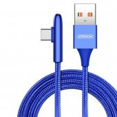Joyroom S-M98K 1.2M 3A Type-C Şarj ve Data USB Kablosu Mavi - 1