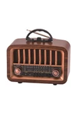 Torima D-57 Ahşap Nostalji Radyo Kablosuz Bluetooth Hoparlör thumbnail 4