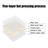 Beyaz Mermer Desenli Alüminyum Plastik Duvar Sticker (30*30) thumbnail 7