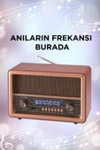 Torima D56 Ahşap Nostaljik Uzaktan Kumandalı Bluetooth Hoparlör – Radyo, USB/TF, TWS, Şarjlı thumbnail 2