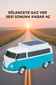 Torima D70 Yeşil Vosvos Tasarımlı Solar Şarjlı Bluetooth Hoparlör 5W Güçlü Ses thumbnail 3