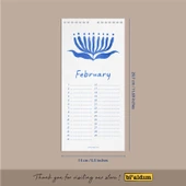 Tarihsiz Doğum Günü Takvimi, Denizkıızı, Okyanus Sanatı Takvim, 12 Aylık Sürekli Takvim, 14 x 29,7 cm, Planlayıcı Takvim thumbnail 5