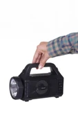 Torima KTS-2031 Dış Mekan 3 inç Güneş Enerjili El Feneri RGB Kablosuz Bluetooth Hoparlör thumbnail 4