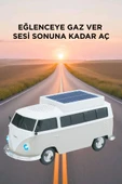 Torima D70 Bej Vosvos Tasarımlı Solar Şarjlı Bluetooth Hoparlör 5W Güçlü Ses thumbnail 3
