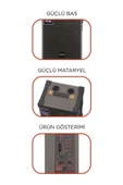Torima D71 Profesyonel Çift  Mikrofonlu BT Kablosuz Hoparlör Bass Ses Kutusu Speaker thumbnail 3