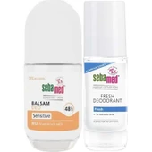 Sebamed Deodorant Roll-On 50ML Balsam Hassas/Sensitive + Roll-On 50ML Fresh (Karma 2 Li Set) - 1