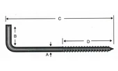 Vidalı Korniş Çivi No:8 - 4x80 - 100 Adet - 2