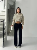 Fit comfort siyah salaş pantolon A6011 - 4