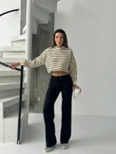 Fit comfort siyah salaş pantolon A6011 - 5