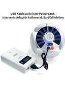 P-038 Solar Güneş Enerji Ve Usb Sarjli 5 Kanatlı - 4