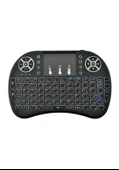 Smart Tv Box Ps3 Uyumlu Kablosuz Dokunmatik Işıklı Şarjlı Touchpadli Mini Q Klavye - 1