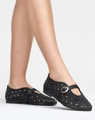 Feles Delik Taş Detaylı Kadın Babet Ayakkabı thumbnail 7