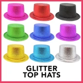 Karışık Renk Simli Silindir Parti Şapkaları (12 Adet) thumbnail 2