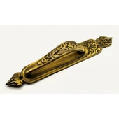 Antika Tarz Dekoratif Pirinç Kubbeli Çekme Kapı Kolu - 396x68 Mm, Antik - 1