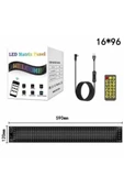 Rp1259 Led Matrix Panel 16x96cm Telefon Kontrollü Kayar Led Animasyon Aydınlatma thumbnail 2