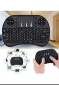 Smart Tv Box Ps3 Uyumlu Kablosuz Dokunmatik Işıklı Şarjlı Touchpadli Mini Q Klavye - 2