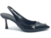 Feles Arkası Açık Taş Detaylı Stiletto Kadın Ayakkabı thumbnail 7