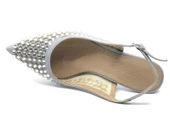 Feles Arkası Açık Zümrüt Taş Detaylı Stiletto Kadın Ayakkabı thumbnail 5