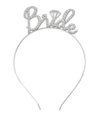 Gümüş Renkli Taşlı “bride” Gelin Tacı – El Yazısı Yazı Tipiyle thumbnail 3