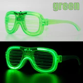 Yeşil Led Işıklı Parti Gözlüğü – Neon Glow Şerit Gözlük 3 Modlu - 1