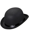 Charlie Chaplin Stil Yetişkin Şapkası – Siyah Melon Parti Şapkası - 3